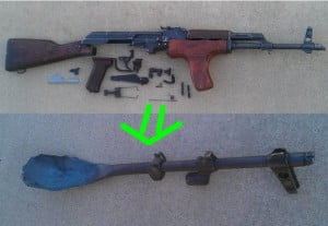 Como convertir un fusil de asalto AK-47 en un cucharón.